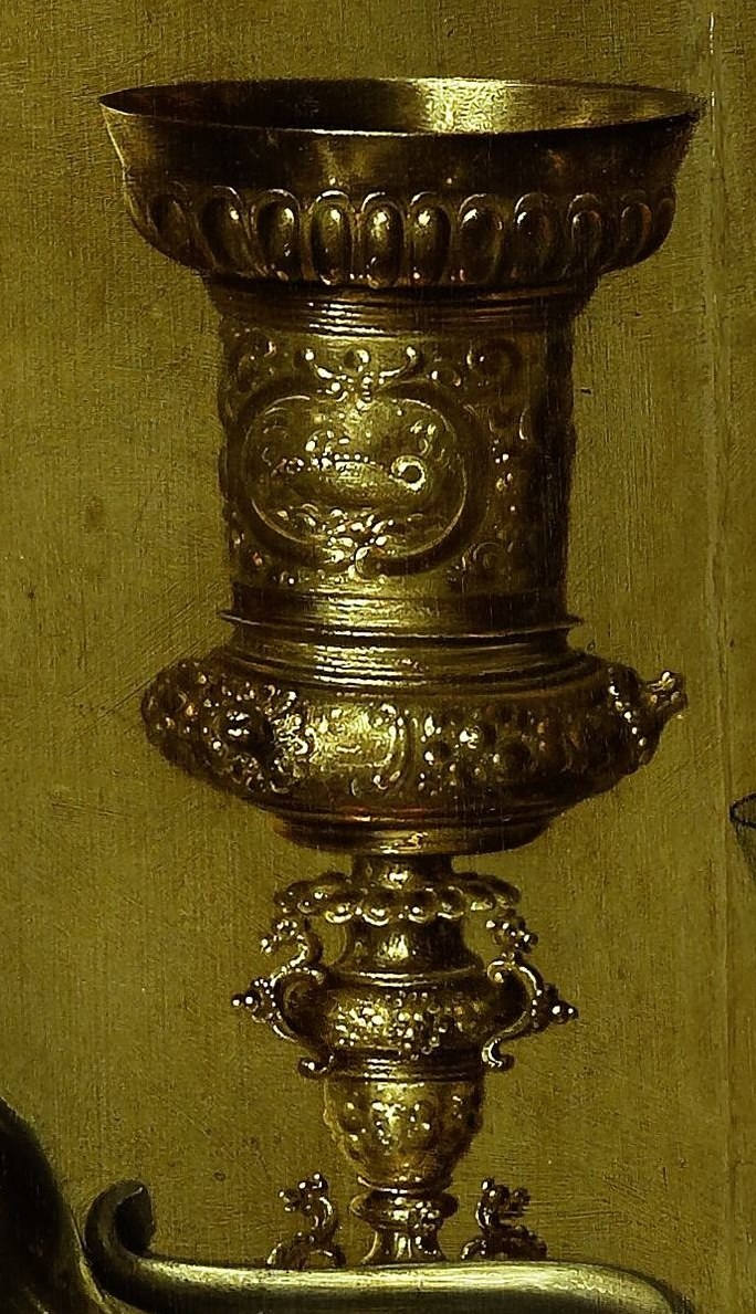 This gold goblet shows the luxury goods of the era.