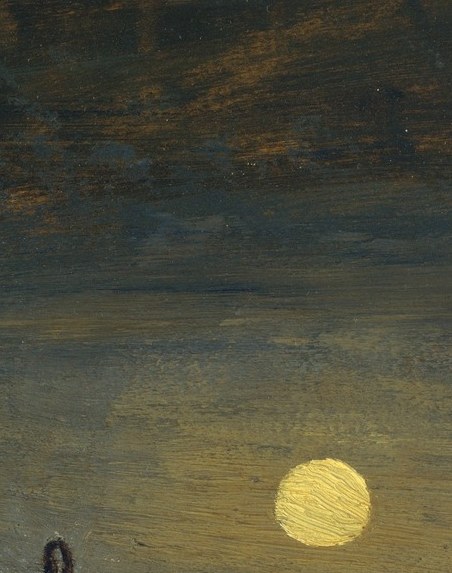 Eilshemius built the whole scene around a low, theatrical moon.