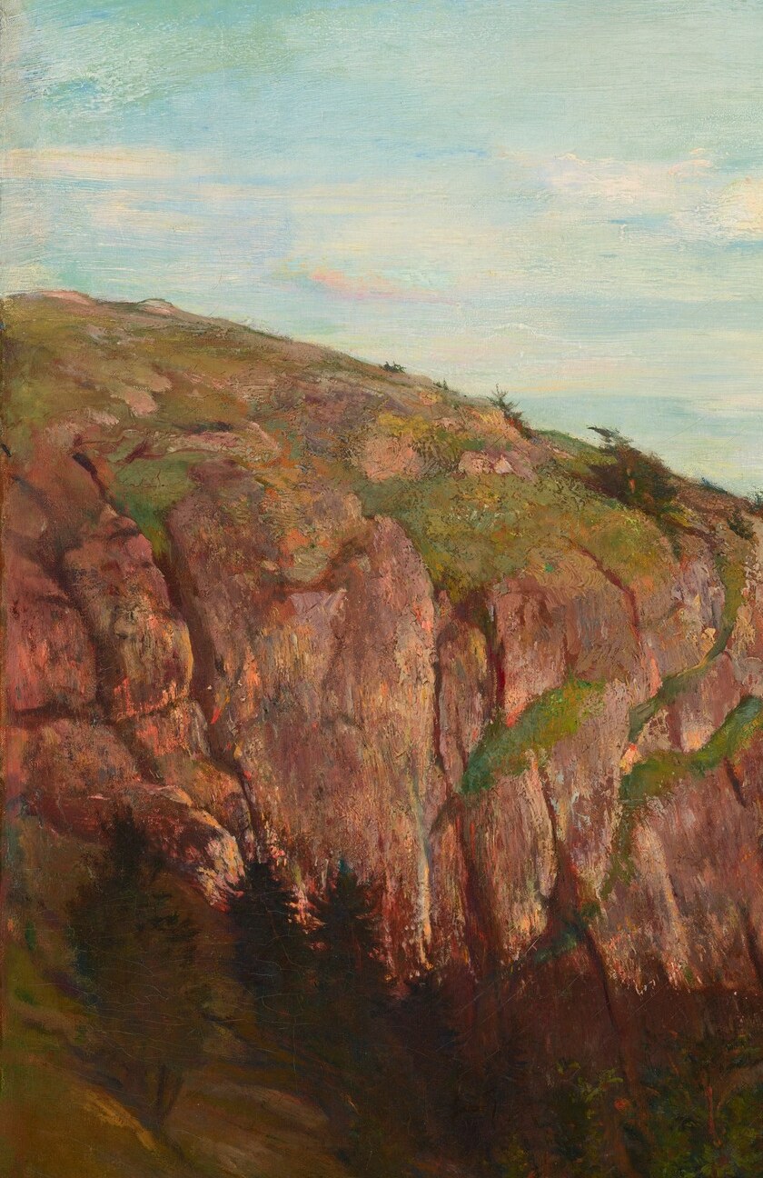 He used thin glazes to build these luminous colors.