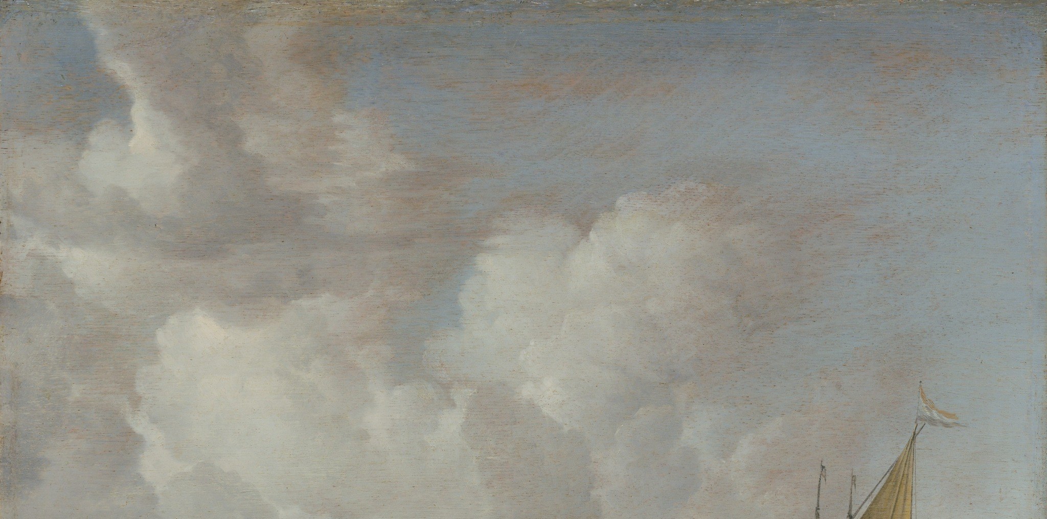 The clouds show a masterful play of light and shadow.