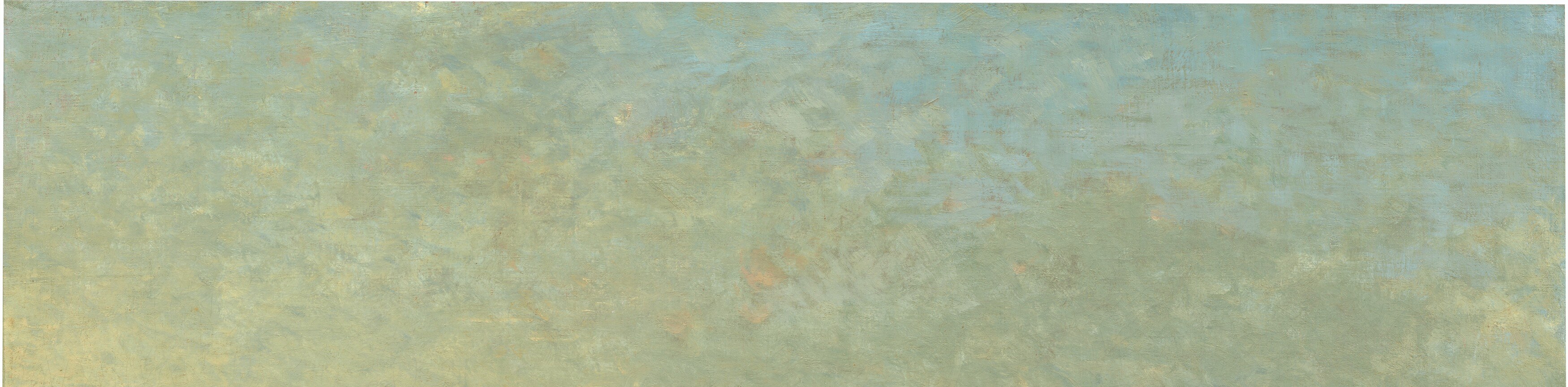The light engine of the entire composition; warm ochre diffusion establishes the golden-hour mood Harpignies consistently sought in his open-air studies.