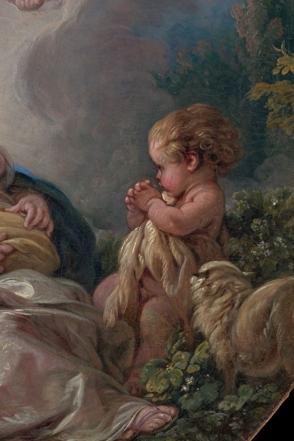 Now look at the child reaching toward Christ.