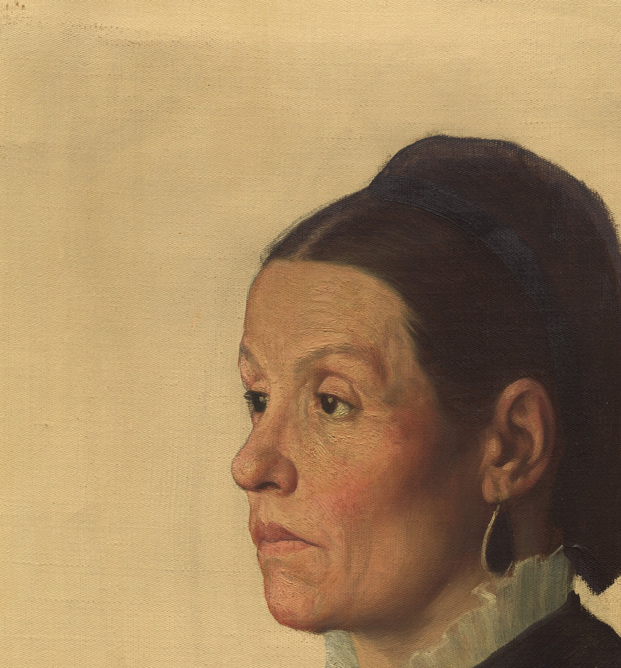 This woman, painted in 1875, is not trying to charm you.