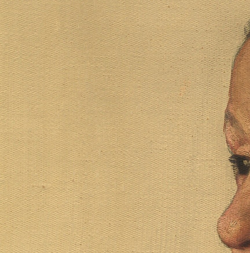 Yet the painter, Alphonse Legros, shows every detail without flattery.