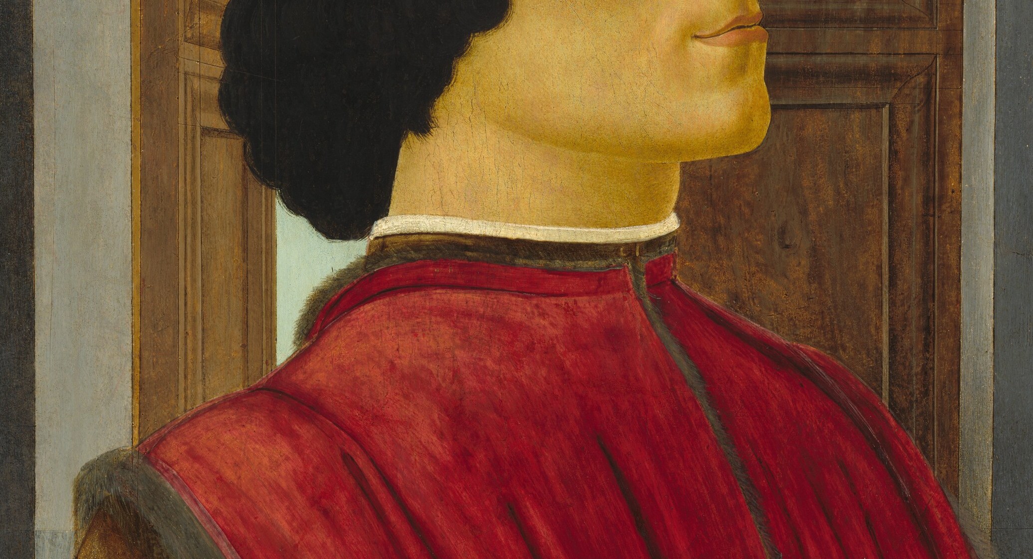 The painter immortalized a young man, forever in the prime of life.