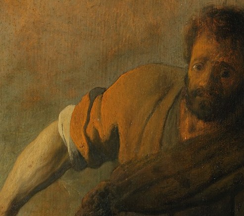 Samson's face shows horror and betrayal.