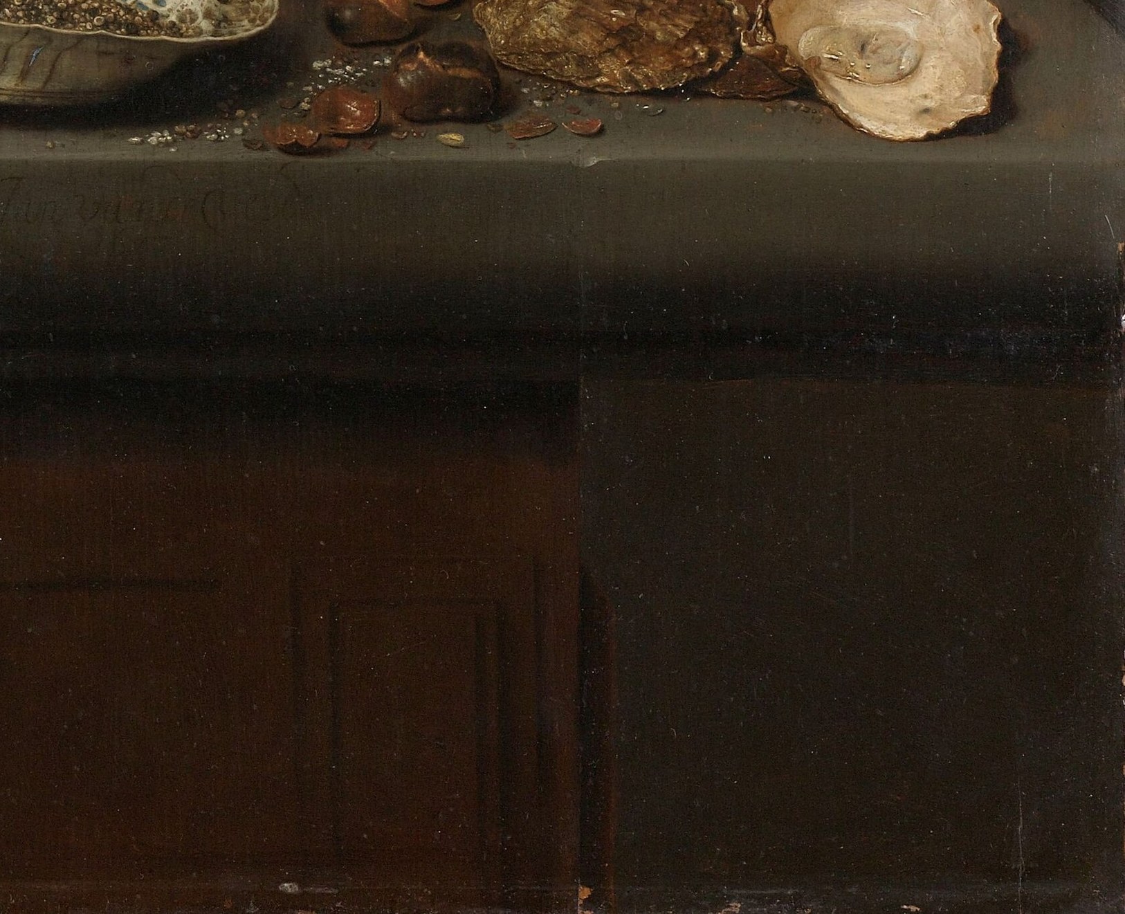 The painter used light and shadow to create dramatic depth.