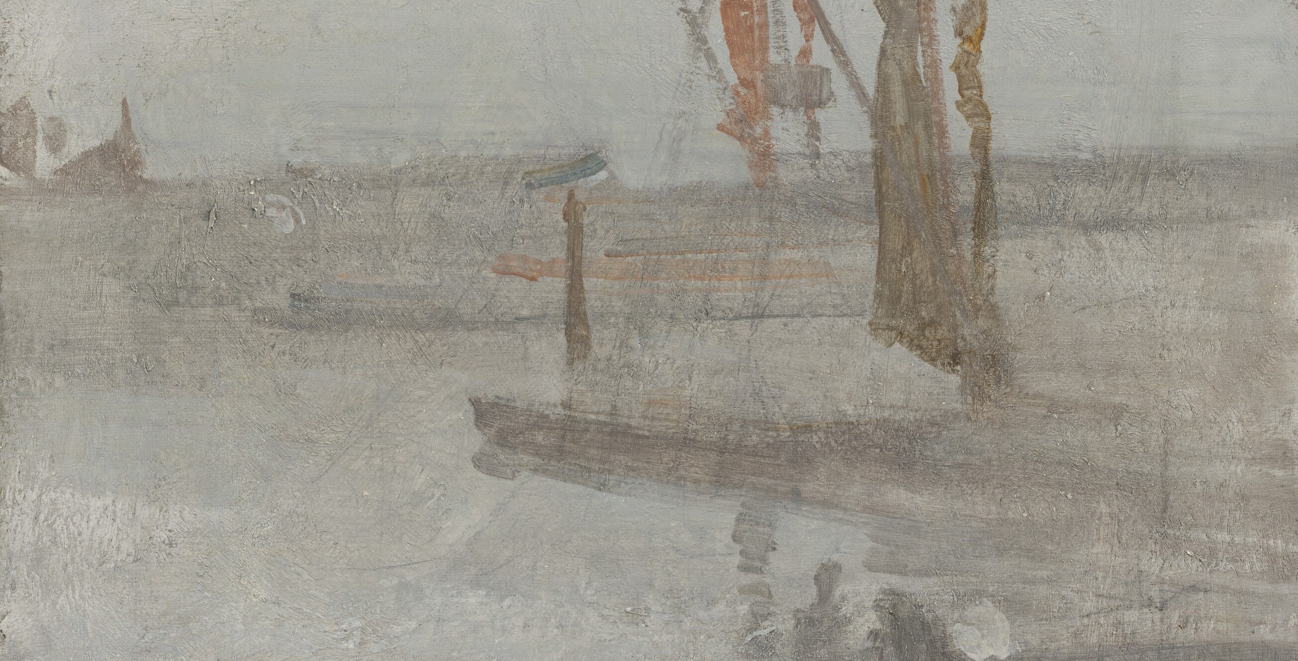 This emphasizes the quiet mood of a misty morning.