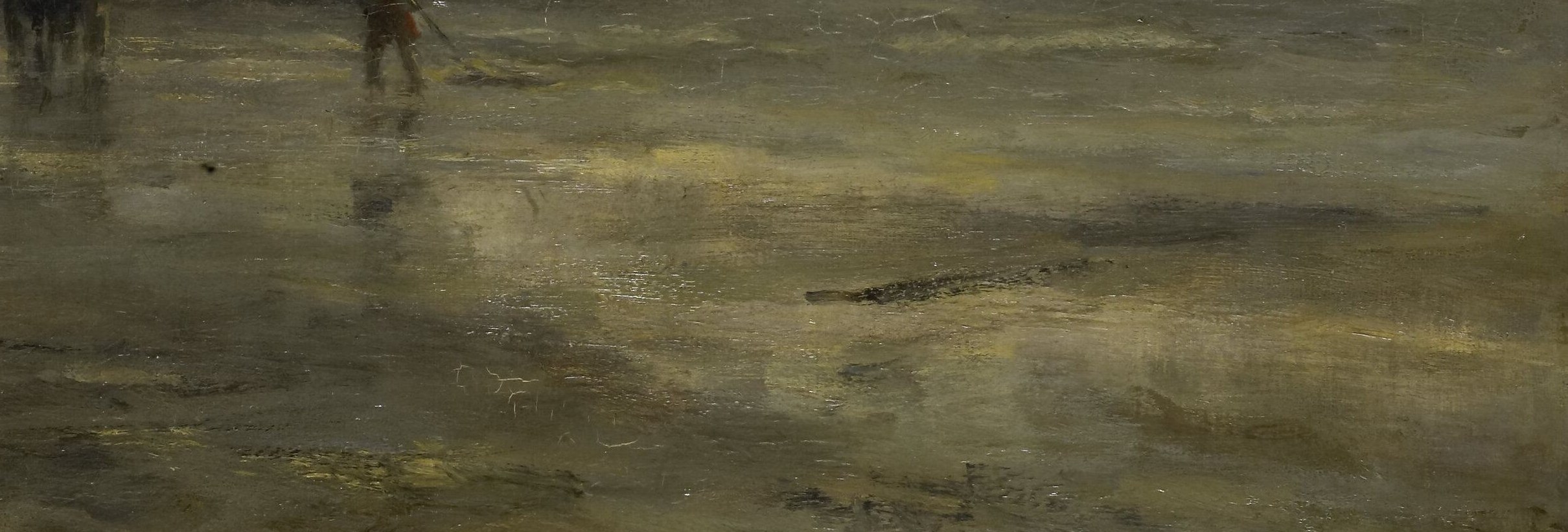 Notice how the wet sand reflects the light.