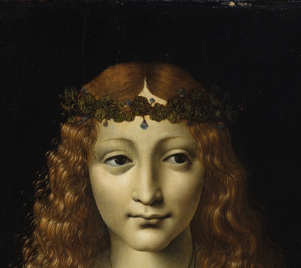 She looks like a Leonardo. The sfumato, the gaze.