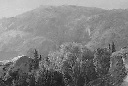Now look at the cliff edge, just left of the falls.