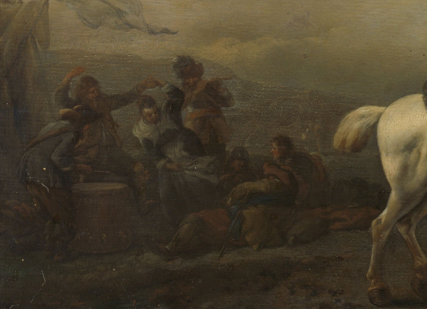 His scenes portray a busy, lived-in world, even in a camp.