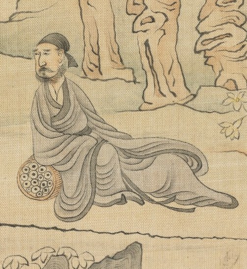 The man is Zhongqing, a figure of steadfast loyalty.