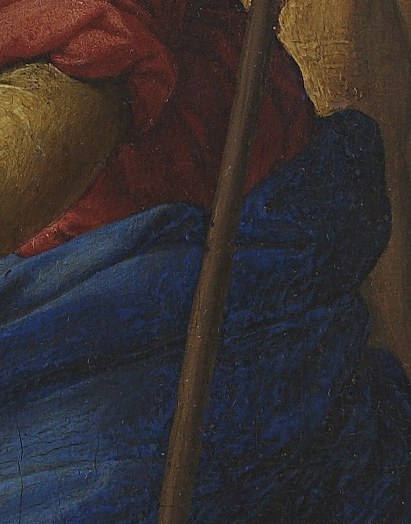 His gaze is directed upwards, suggesting a divine connection or a moment of spiritual contemplation.