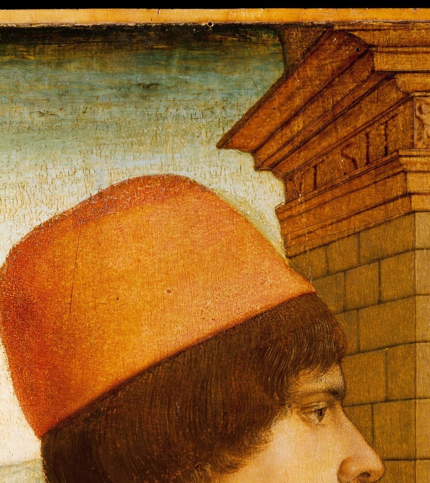 He wears the profile of a man who expects to be remembered.