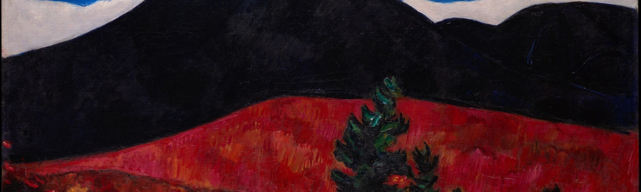 Hartley painted Katahdin not as pretty scenery but as raw power.