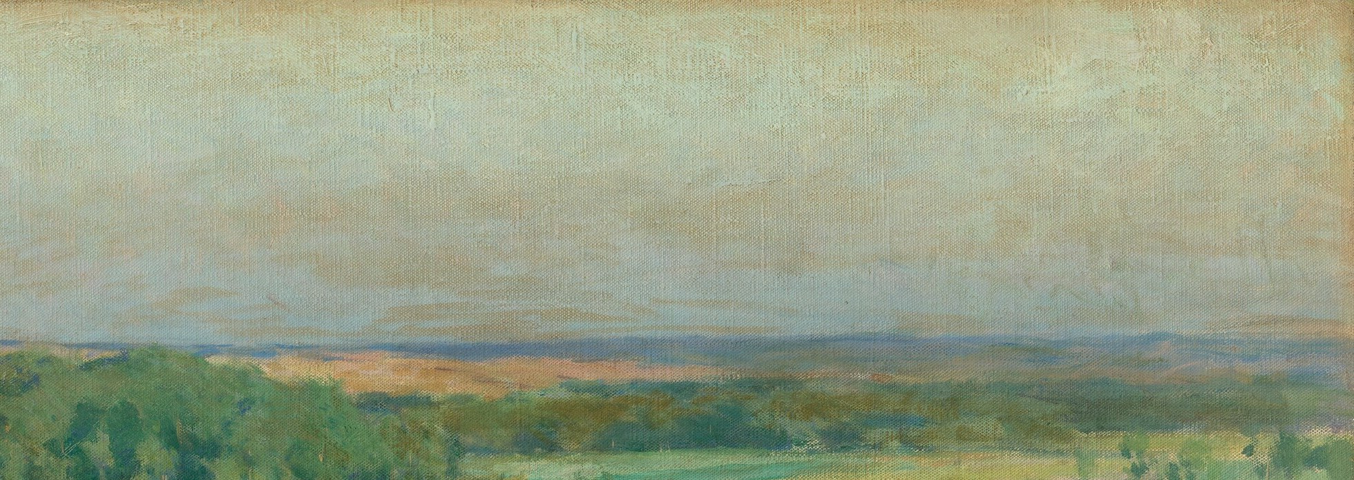 It pulls your eye across the plain, into the fading light.