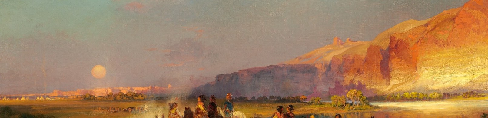The distant buttes dissolve into blue-gold haze. Wet brushwork, barely touched.