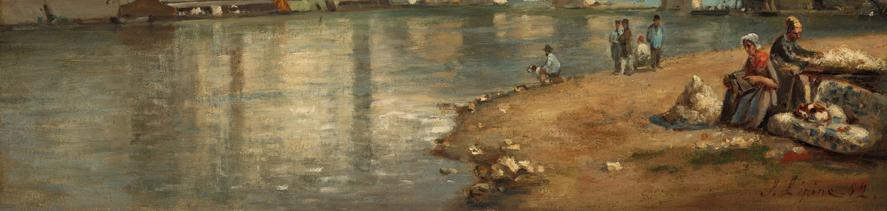 He used thin layers of paint for a soft, luminous light.