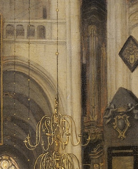 Its intricate detail and central placement suggest wealth and importance, contrasting with the austerity of the worship space.
