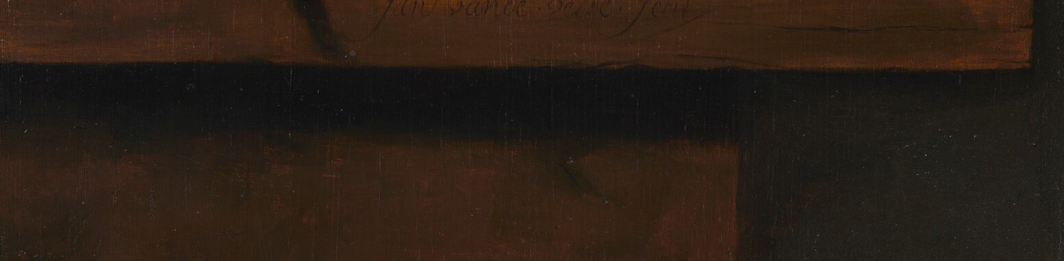 The ledge edge with its drop-shadow is a Dutch trompe-l'oeil convention that thrusts the objects toward the viewer, collapsing the boundary between picture and room.