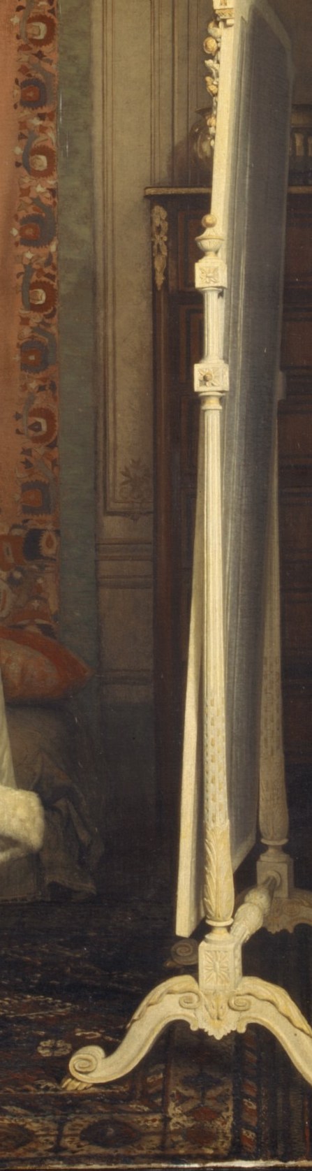 This enormous gilded frame on the right, that's the mirror.