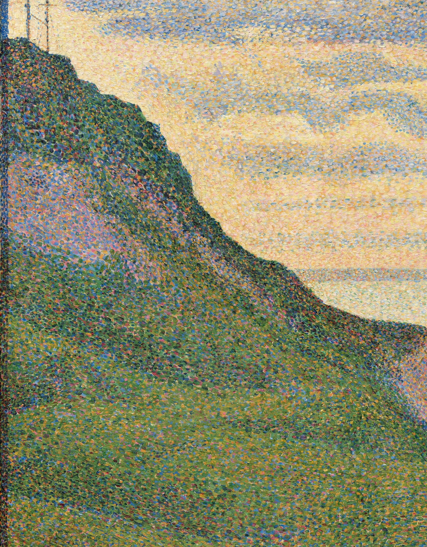 Seurat uses tiny, distinct touches of color.