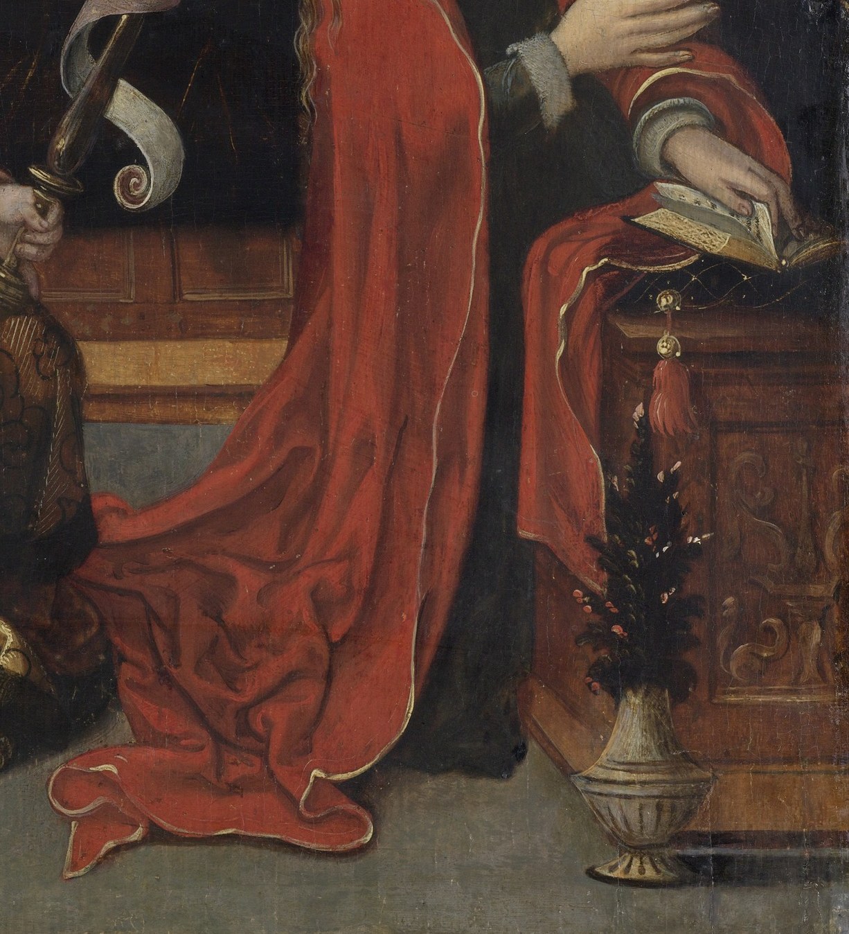 Every detail reinforces the miracle of the Annunciation.