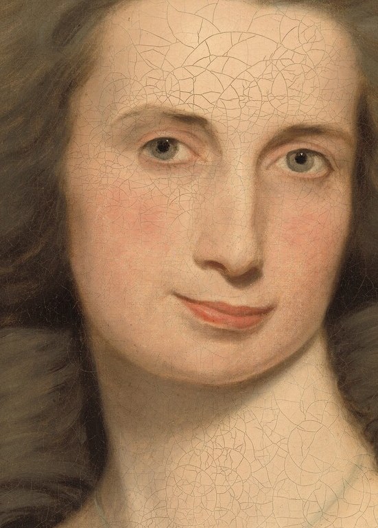 The painter Joseph Wright captured her quiet intensity.