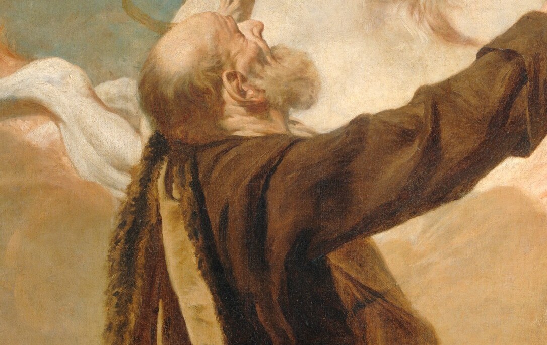 For the face of Elisha, the painter used his own teacher's face.