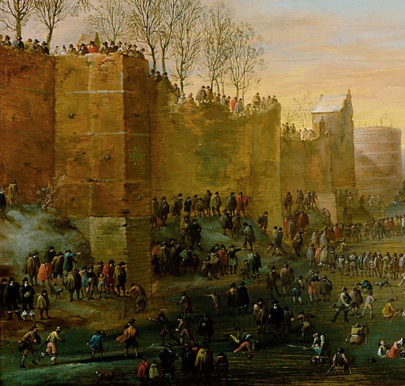 The city wall watched over everyone.