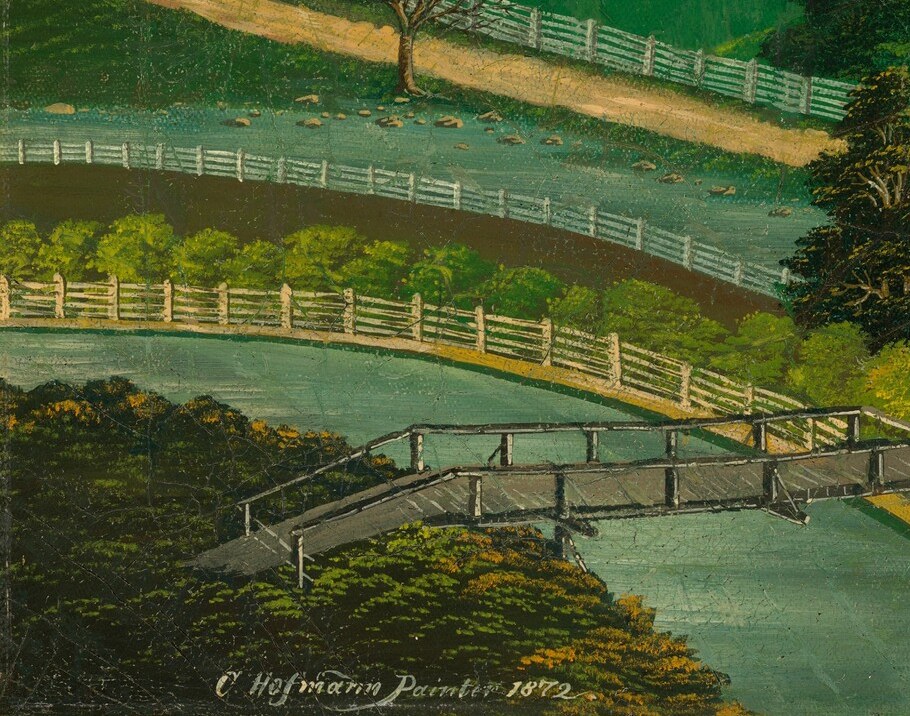 That's a real stone bridge. No guesswork.