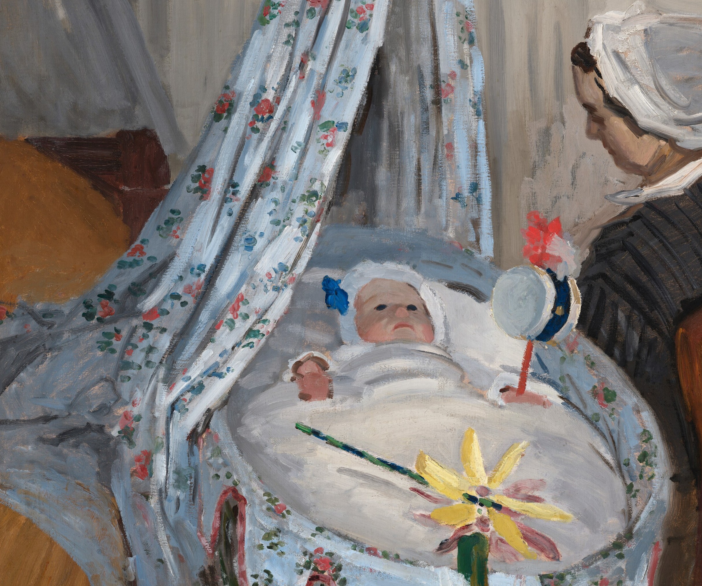That year they were so poor Monet used the same canvas for multiple paintings.