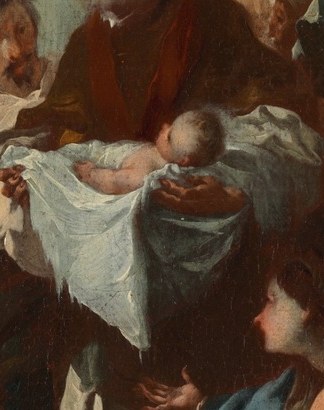 The scene: Presentation of Christ in the Temple.