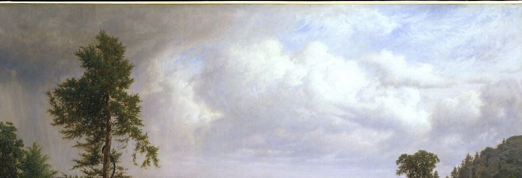 Wyant lavishes his most energetic brushwork here , the cloud architecture shifts from luminous white at the crest to pewter grey at the base, dramatising the light flooding the distant valley.