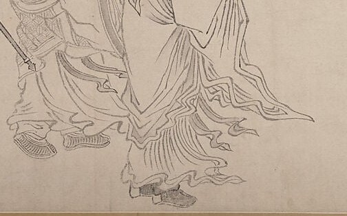 This painter used fine cross-hatching, tiny lines creating texture.
