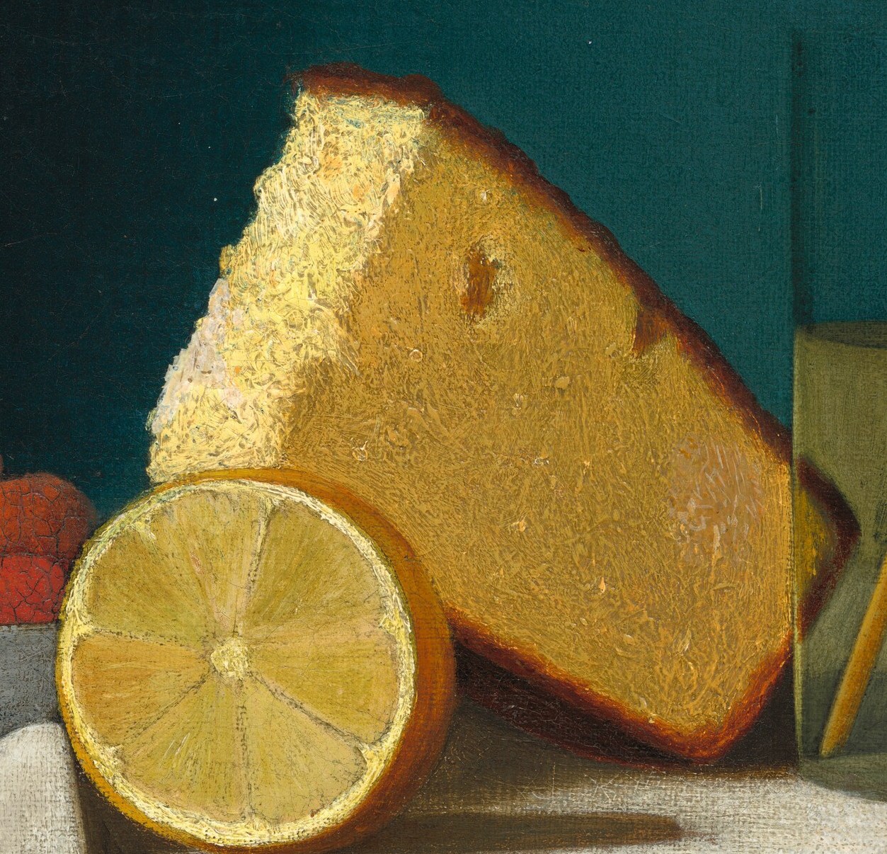Its textured, crumbly surface invites touch and evokes the sweetness of dessert.