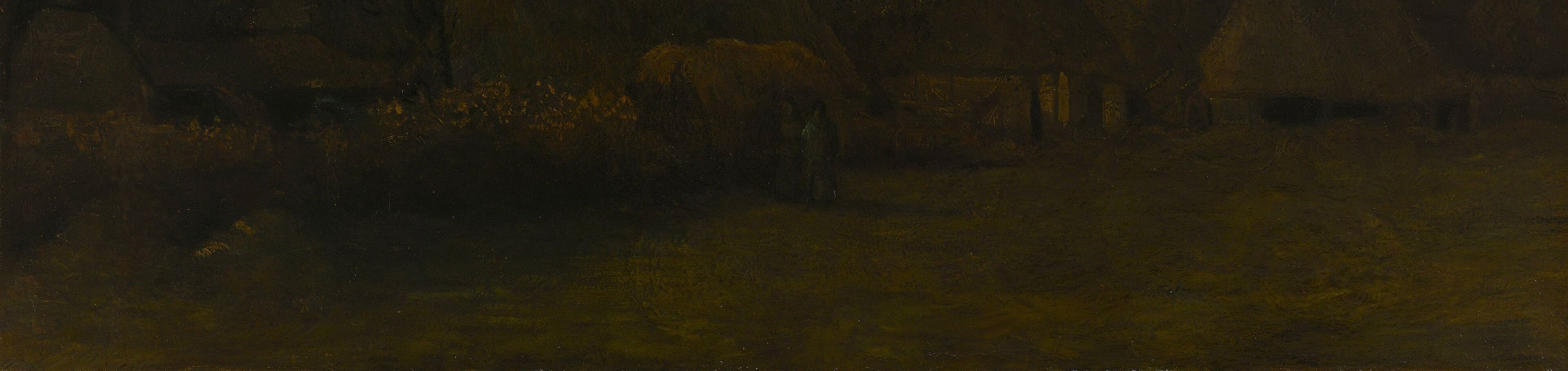He compressed the foreground into near-black earth.