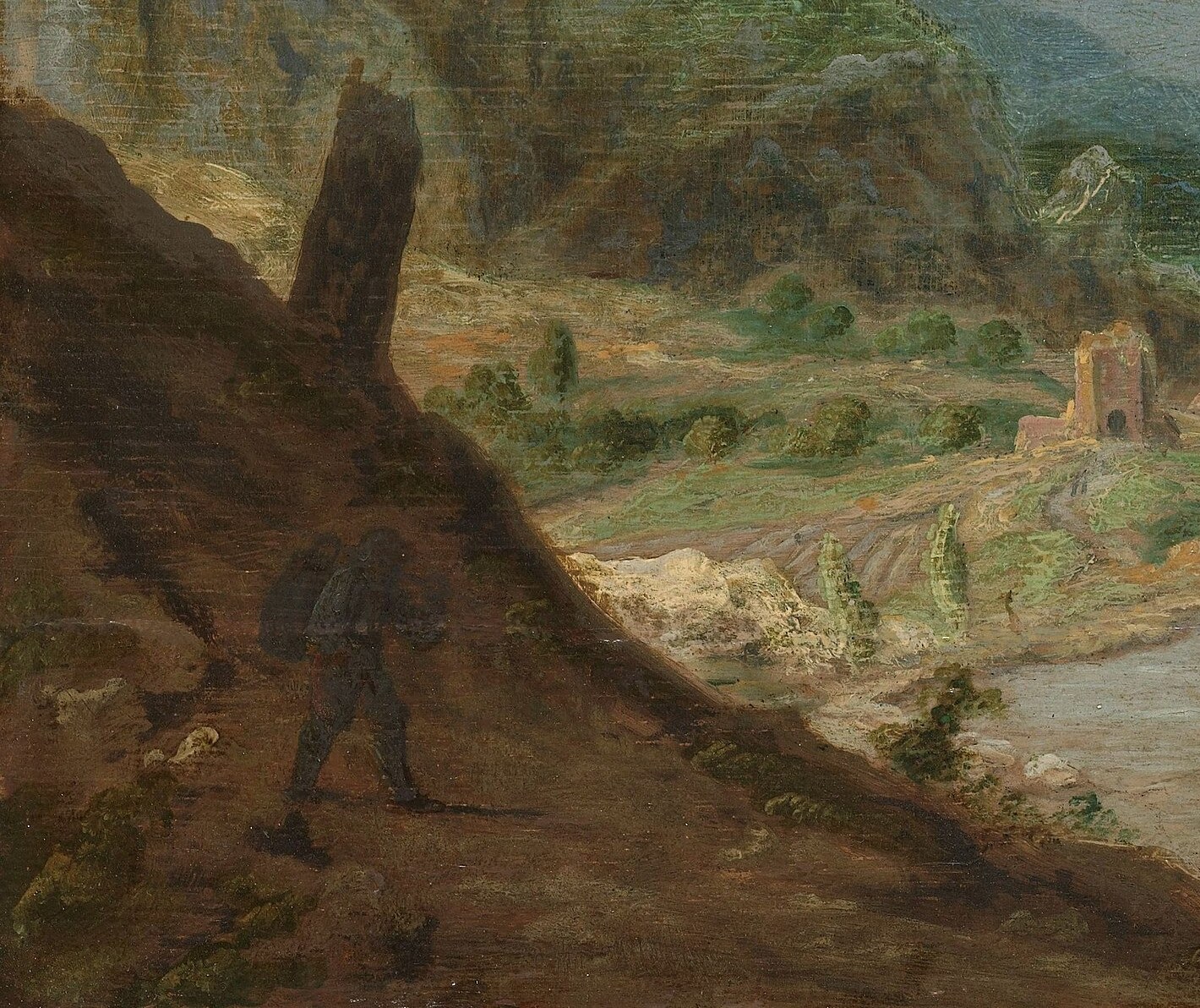 Its rugged texture and dark shadow convey a sense of age and natural power.