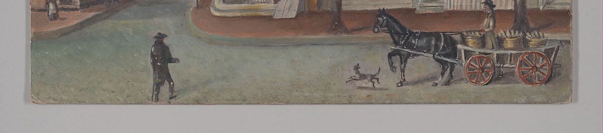 The unimproved road surface is documentary evidence , New York's working-class streets were still muddy dirt in the 1870s, contrasting with better-known paved avenues.