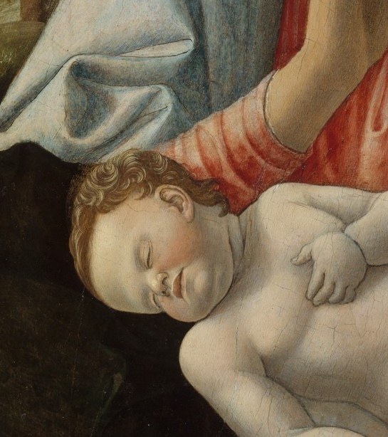 A real sleeping baby. Bellini painted from what he saw.