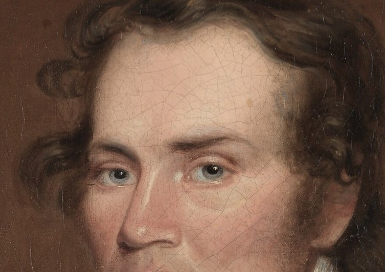 The rendering of his hair, with its curls and texture, adds a touch of dynamism to the portrait.