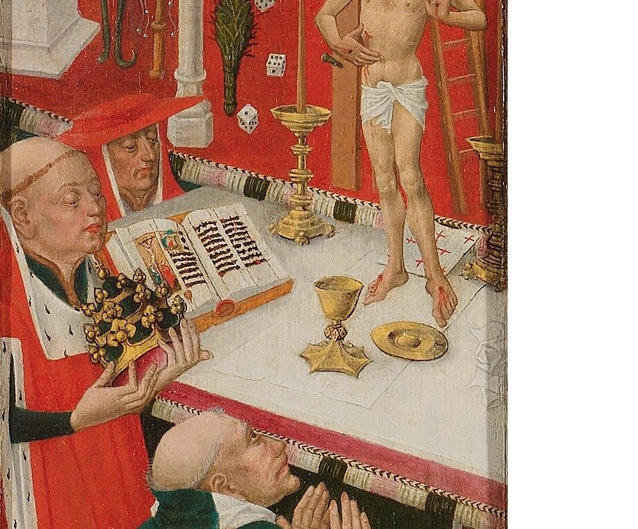 The chalice on this table is the Last Supper.