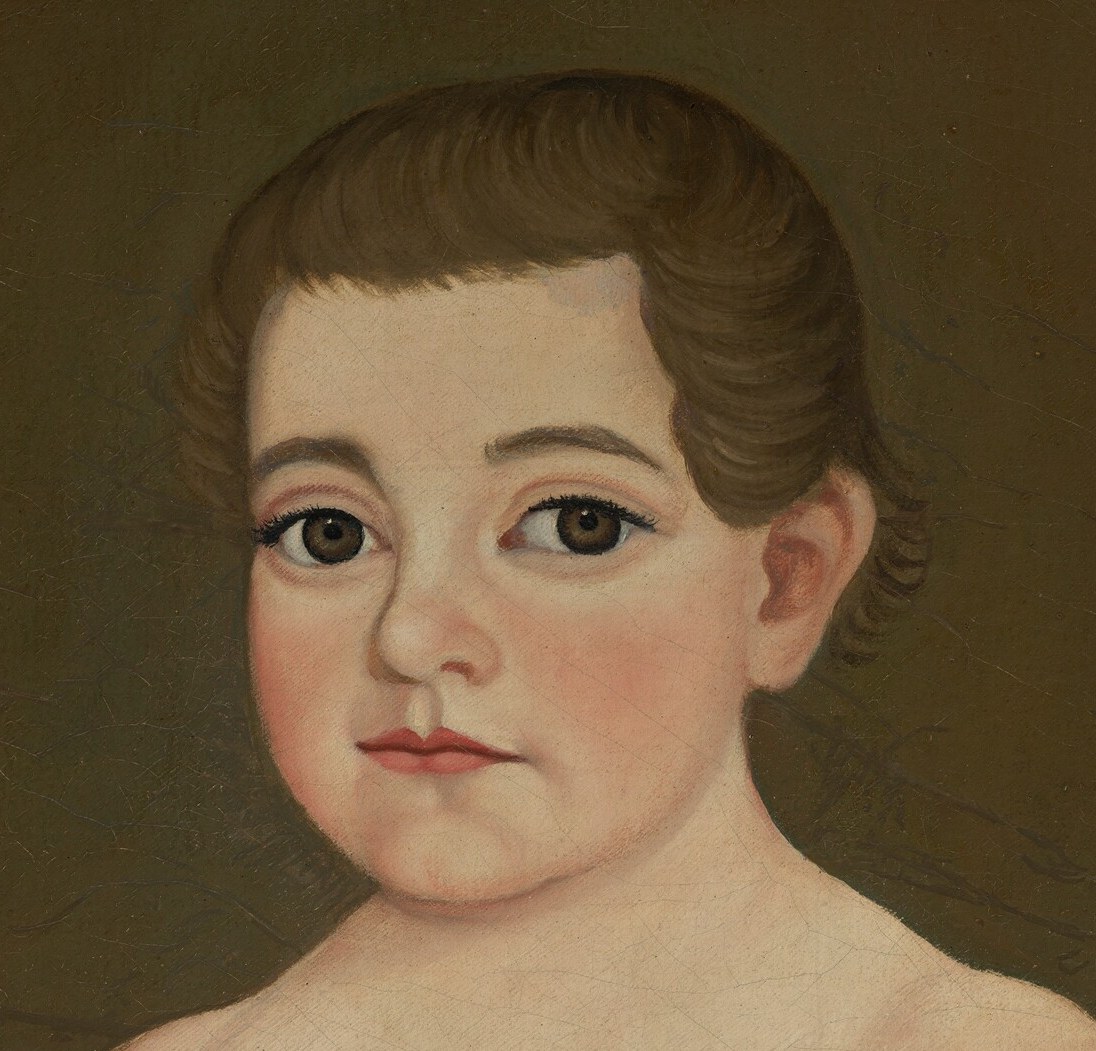 This girl looks directly at you.