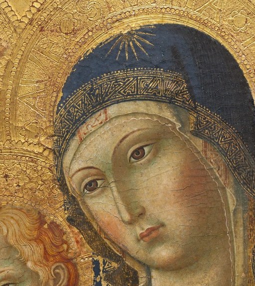 She looks like a medieval icon.