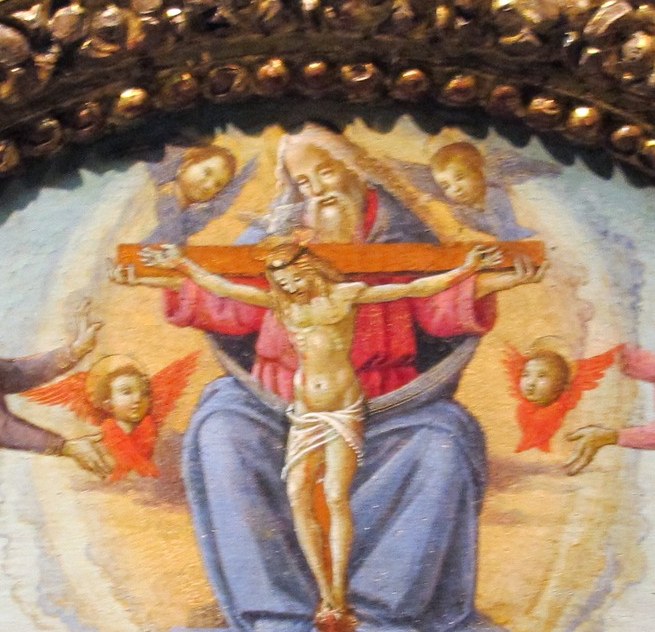 Look at the deep blue of the Father's robe.