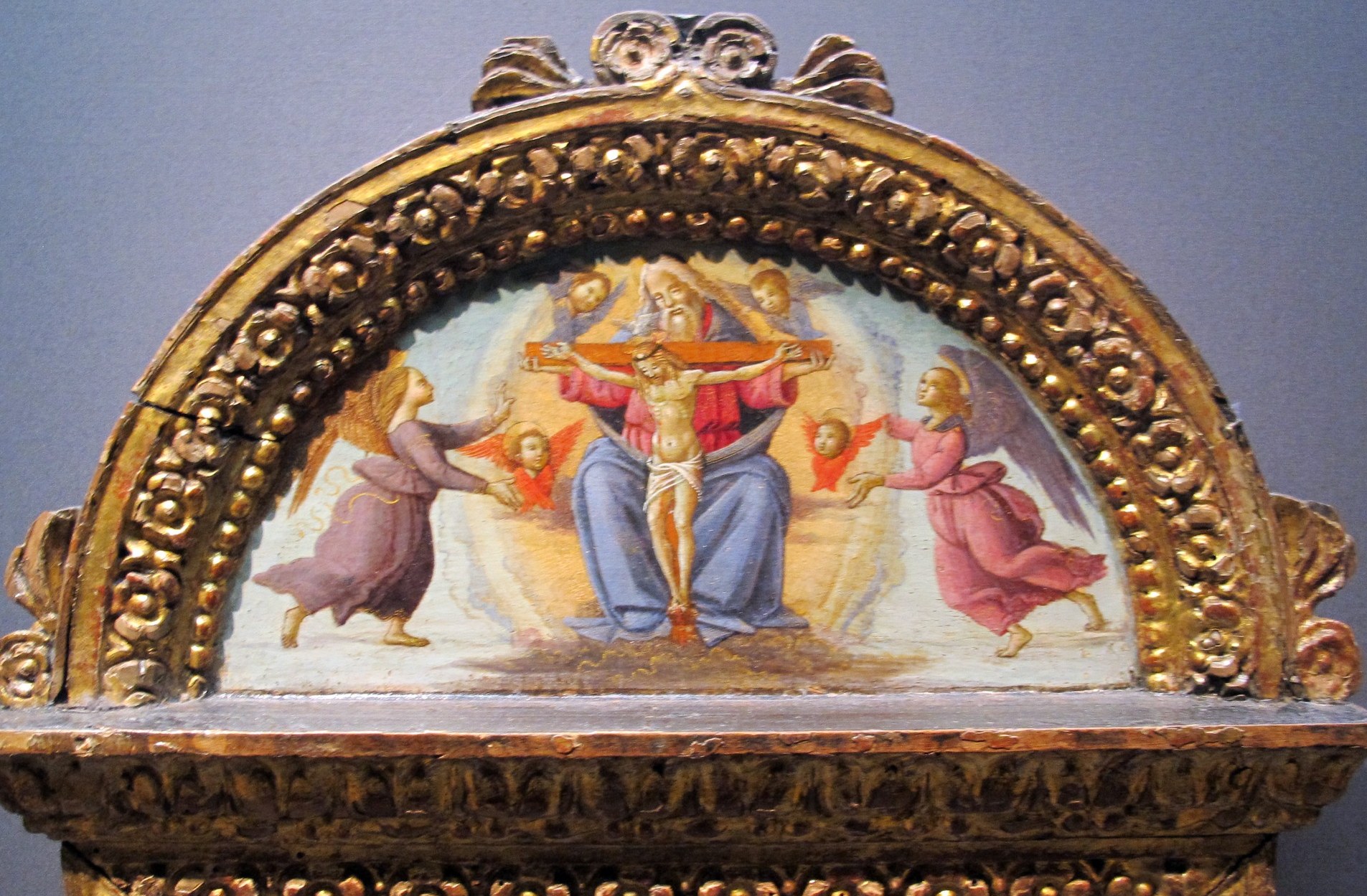 This was the top piece of a larger altarpiece.