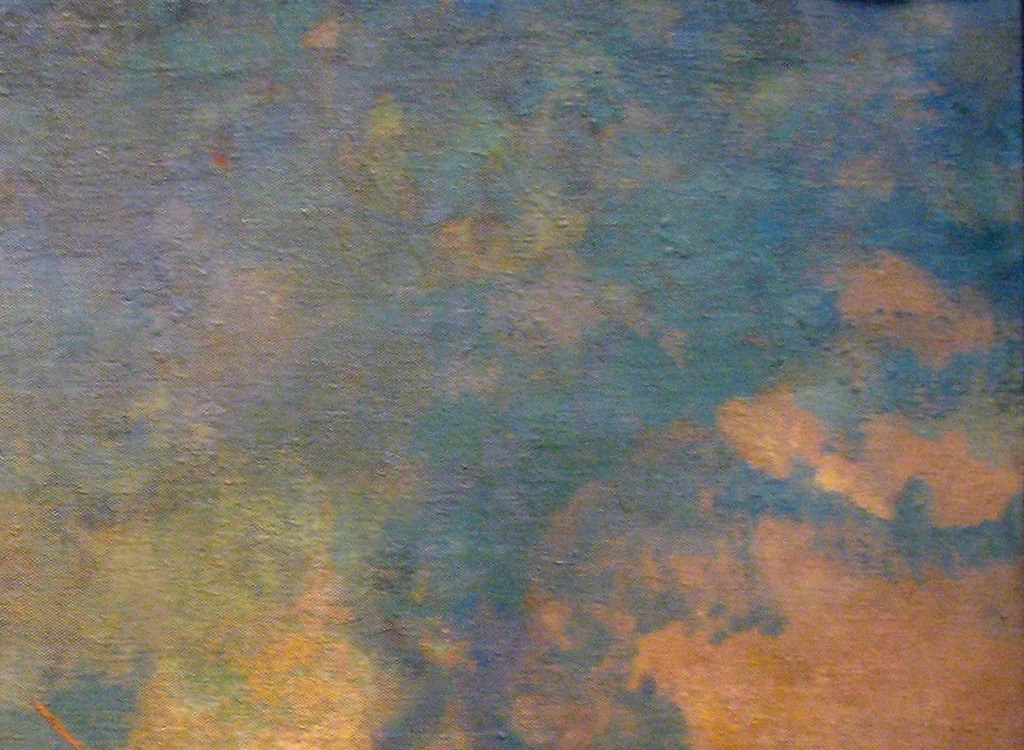 A color impossible in real sky , Redon's non-naturalistic palette signals this is interior vision space, a dreamed sky rather than an observed one