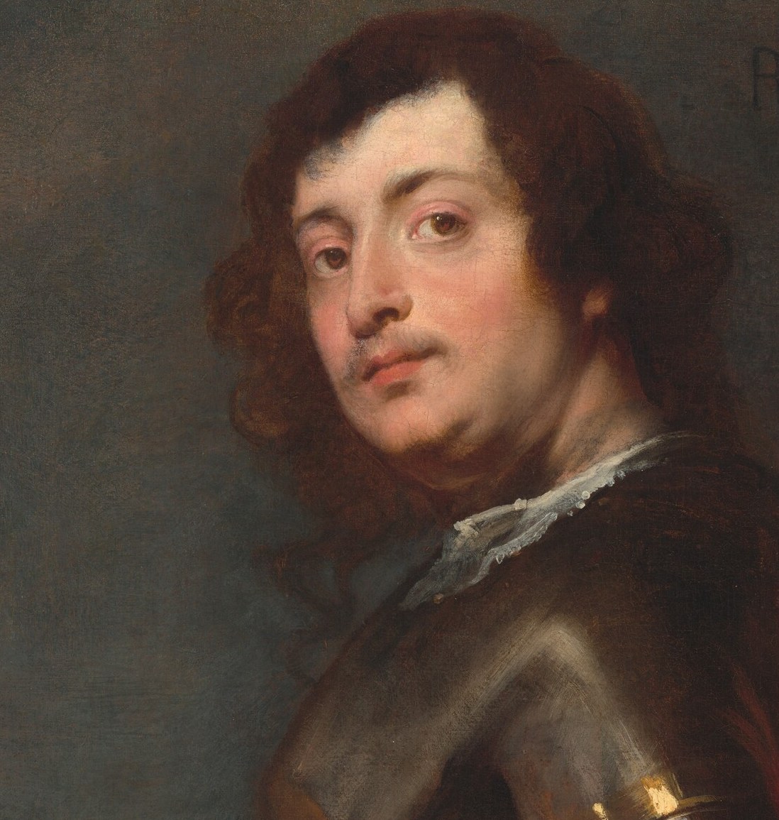 Van Dyck captured his composed expression, with barely suppressed intensity.