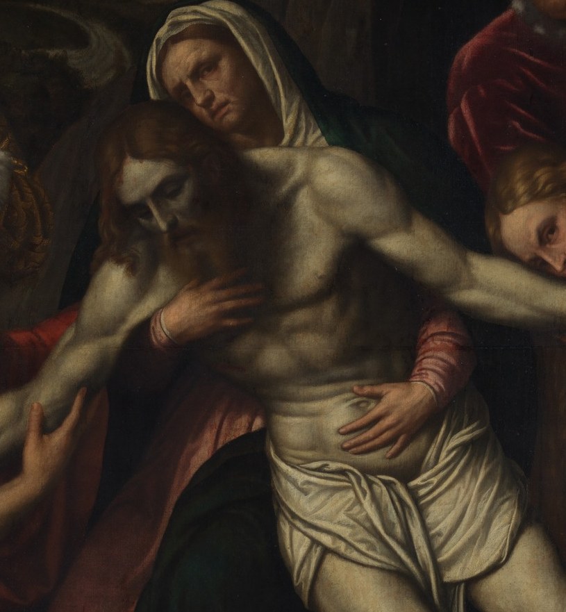 Christ's body is carried toward the tomb.
